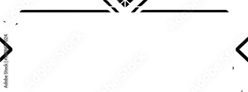 Vintage Art Deco style rectangular frame border with geometric patterns in retro color palette