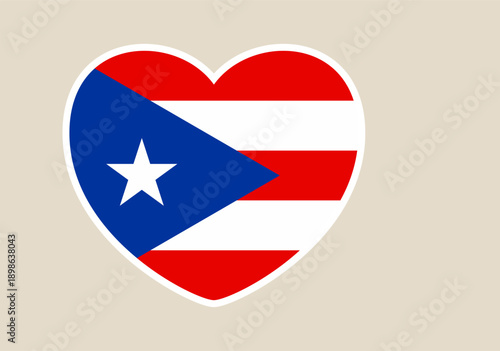 Free Download Puerto Rico Flag inside a Heart Icon Symbolizing National Love and Pride, a Patriotic Vector Illustration. - GFXLoad