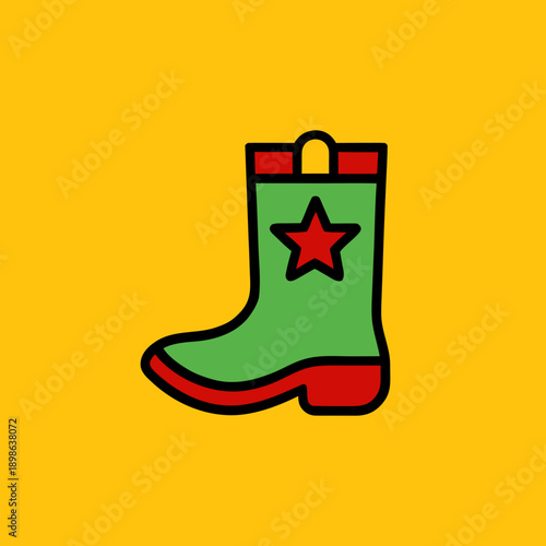 christmas boot vector