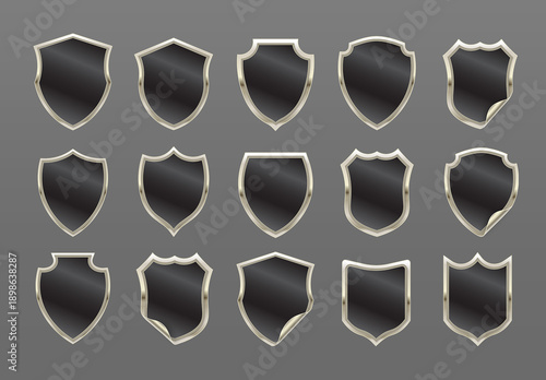 Shield Label Badge Vector Set ft Quality Badges, Guarantee Labels, Award Certification & Trust Seals