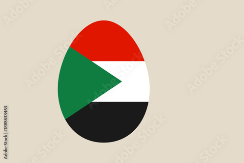 Free Download Sudanese Flag Decorated on a Festive Easter Egg for National Holidays on a Simple Background Vector Illustration. - GFXLoad