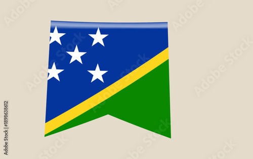 Free Download Solomon Islands flag in a glossy banner shape presented as a vector icon for national patriotic events. - GFXLoad