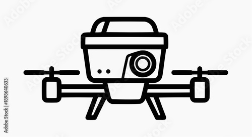 Modern drone icon representing advanced aerial photography and videography technology