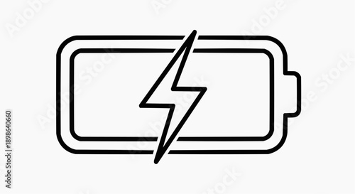 Battery icon with a lightning bolt symbolizing power and energy