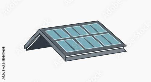 Rooftop solar panel installation with multiple photovoltaic cells for renewable energy generation