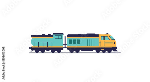 Modern Diesel Train, Transportation, Travel, Locomotive