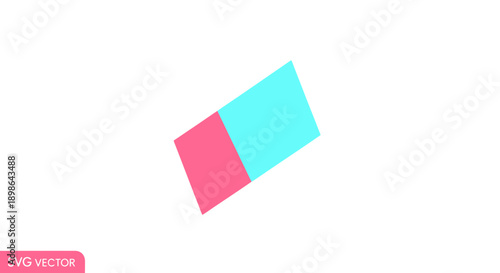 Minimalist geometric shapes, pink and cyan rectangles, abstract background