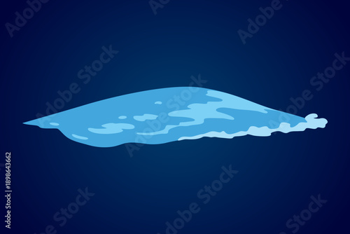 Animation water wave frame. Water splash for animation and visual effects. Sea or ocean wave with drops or splatters. Cartoon vector illustration