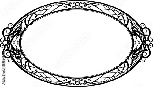 Elegant ornamental frame with intricate details for invitations, greetings, and classic designs providing a touch of timeless sophistication and style