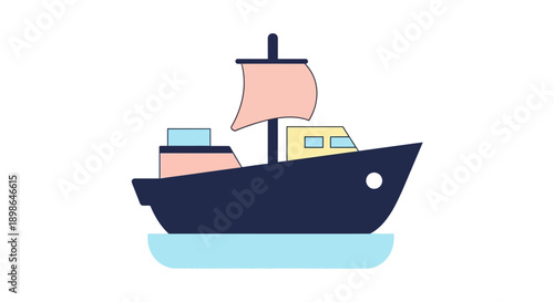 Cartoon Sailing Ship