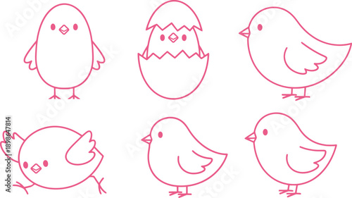 Easter day celebration with happy chicks and egg hatching