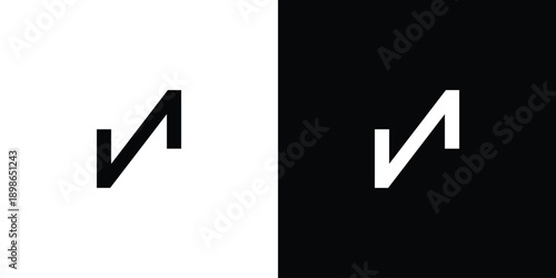 Modern and simple letter N initials logo design
