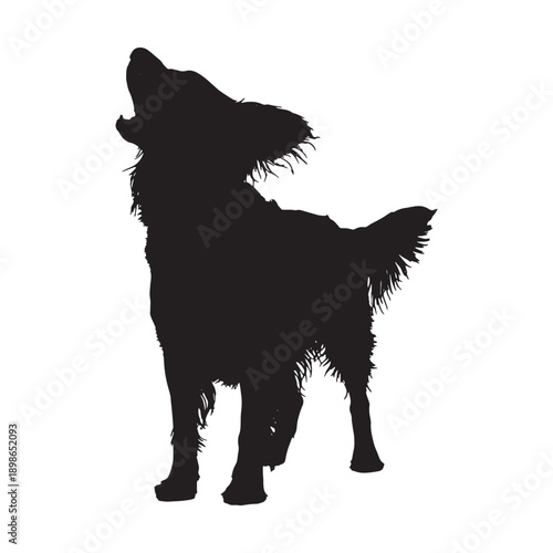 Standing Dog Silhouette Black Animal Illustration