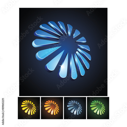 Modern Vector Flower Logo Design