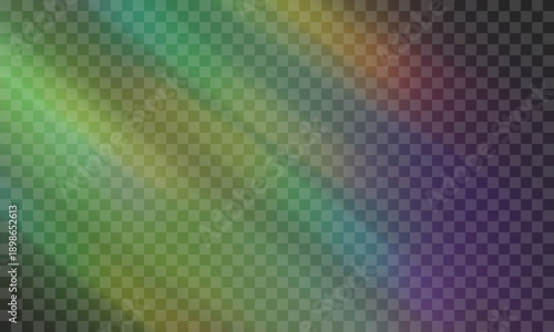 Abstract rainbow lens flare and prism light overlay effect

