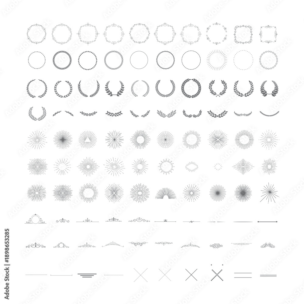 Obraz premium Vector Decorative Elements Collection