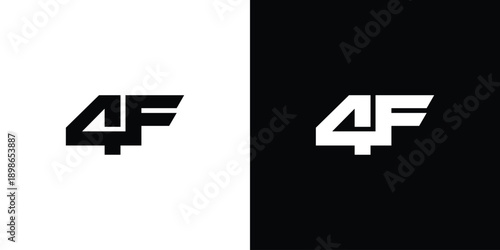 Strong and modern 4F logo design