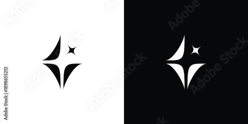 unique and great star icon logo design