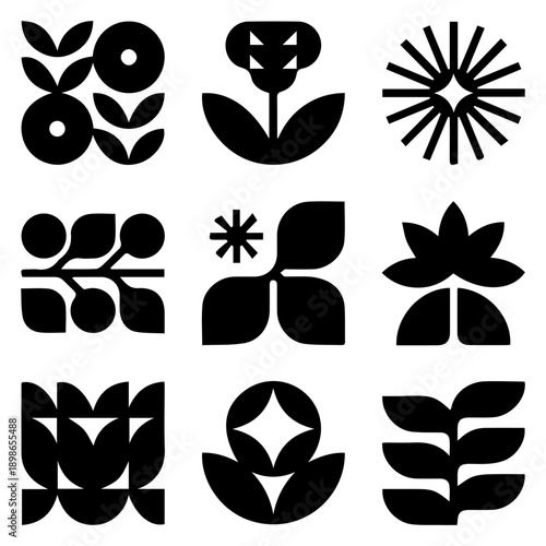 Botanical Shape Vector Set
