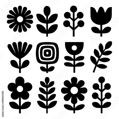 Floral Icon Vector Collection