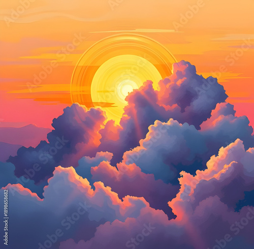 sunset, sky, clouds, horizon, dusk, twilight, evening, glow, reflection, light, warm, amber, crimson, blue, violet, pastel, gradient, atmosphere, mood, tranquil, serene, peaceful, dramatic, scenic, na