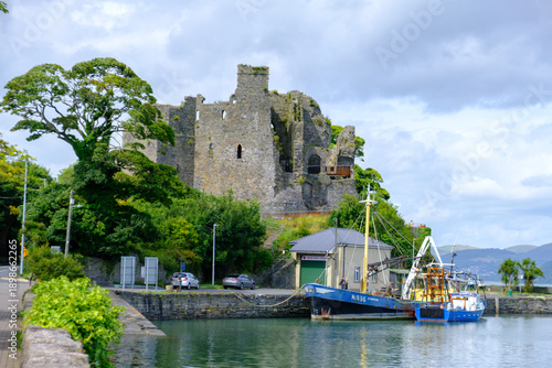King John's Castle and Fishing Boat at Carlingford Harbor