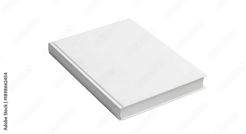Fototapeta premium Blank White Book Black Background