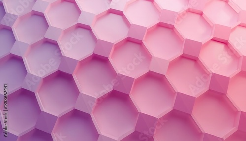 Wallpaper Mural A close-up view of a vibrant pink and purple honeycomb pattern with hexagonal cells Torontodigital.ca