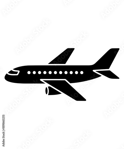Airplane Icon - Aviation, Air Travel, Flight