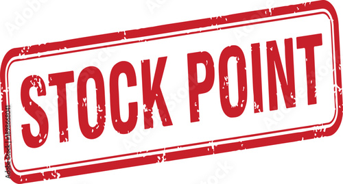 Red grungy rectangular stamp with stock point text