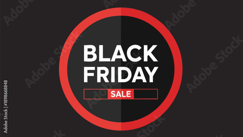 Bold text sale promotion graphic with Black Friday text inside a red circle on a dark background, Bold text_q0d59b_ICON.eps reference