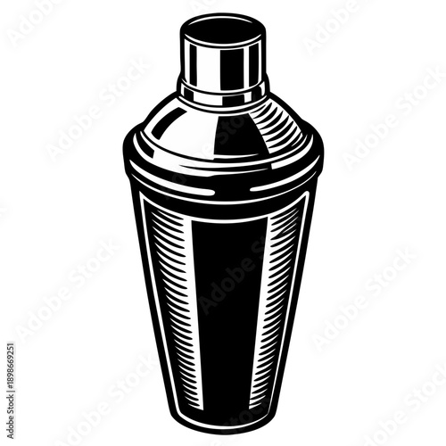 Bartending Tools, Drinks and Bar Symbols- Cocktail shaker