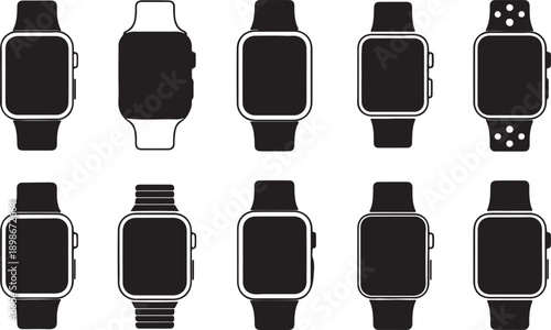 Collection of various smartwatch designs and styles