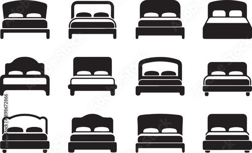Collection of various bed frame silhouettes