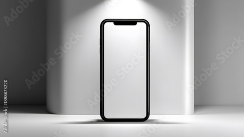 Modern smartphone with blank screen