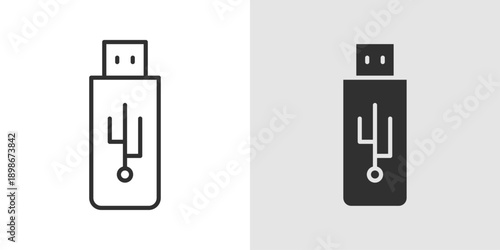 USB Drive Icon representing portable data storage and file transfer.