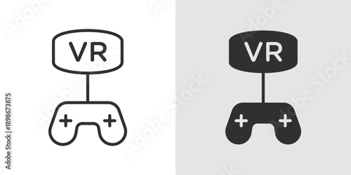 Virtual Gaming Icon representing online games, immersive play, and digital entertainment.