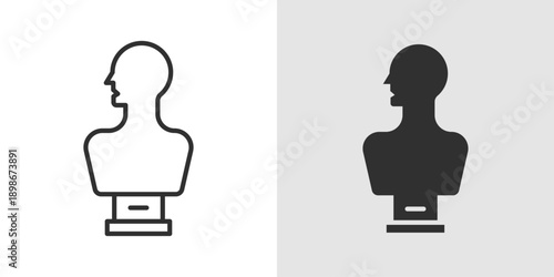 Virtual Sculpture Icon representing digital art, 3D creativity, and virtual exhibition experiences.