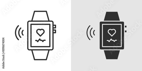 Wearable Tech Icon representing smart devices, digital health, and connected technology.
