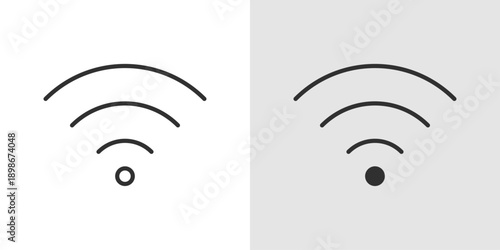 Wifi Icon representing wireless connectivity, internet access, network communication, and digital connectivity technology.