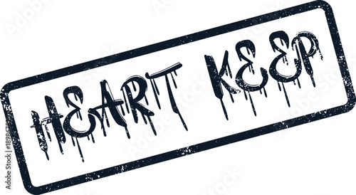 Dripping black Heart Keep stamp signifying a dark, intense, and enduring emotional bond