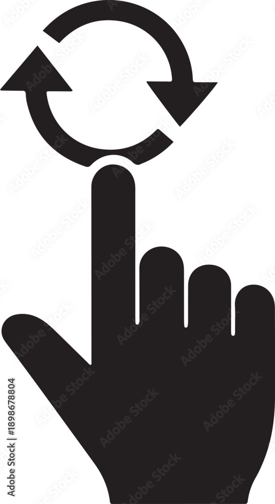 Obraz premium Hand with refresh symbol update