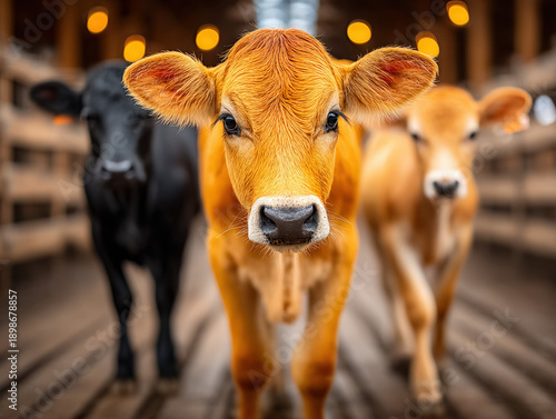 Beef farm with cattle