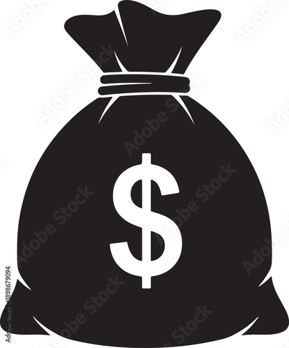 Money bag symbol finance