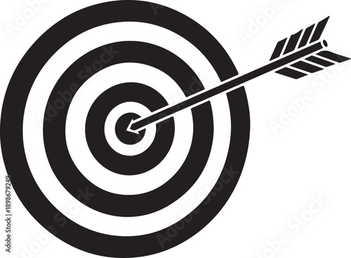 Target with an arrow bullseye mark