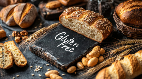 Rustic chalkboard with hand...