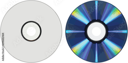Blank and holographic C Ds side by side compact discs blank CD holographic CD