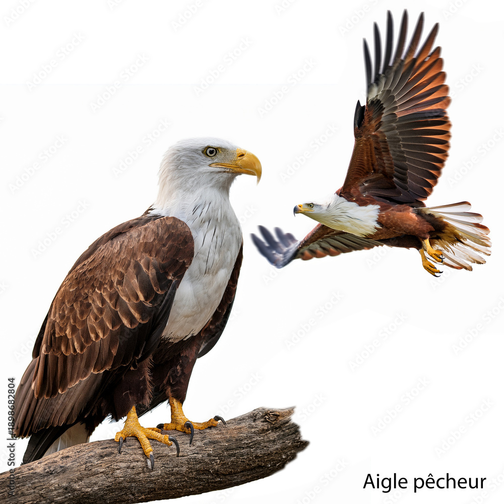 Fototapeta premium aigle pêcheur, oiseau, animal, faune, bec, aigle, prédateur, rapace, sauvage, chasse, aviaire, chasseur, carnivore, en vol, chouette