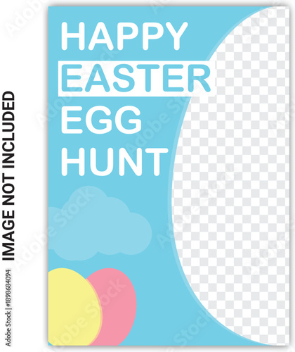 Happy easter day hunt you egg flyer for easter day