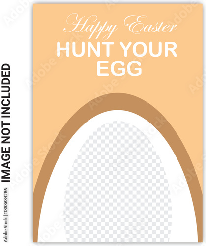 Happy easter day hunt you egg flyer for easter day
